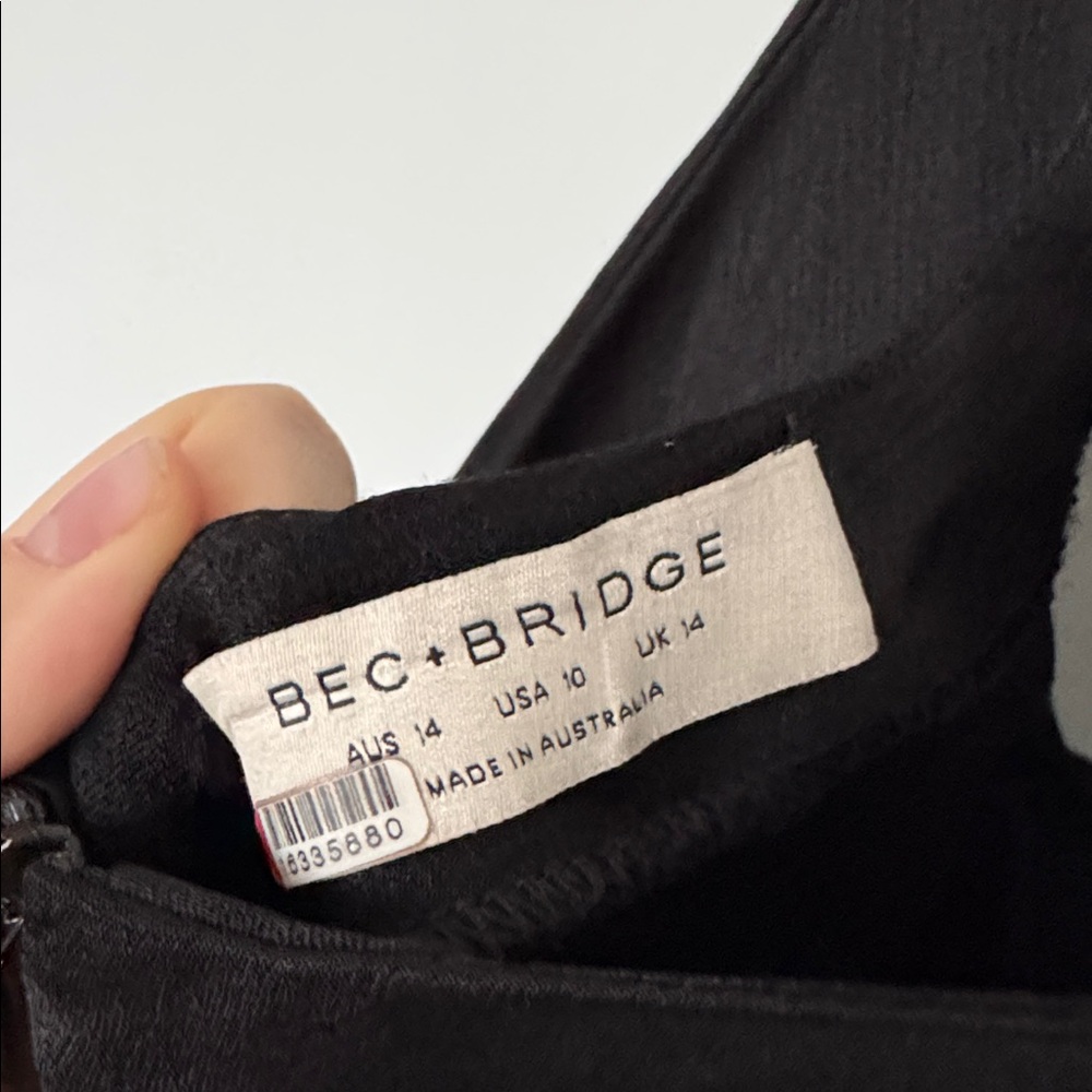 bec + bridge Halle Black Strapless Dress - Size 10 - Picture 8 of 9